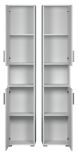 Badezimmer Hochschrank Bianco in wei� Hochglanz Badschrank 37 x 192 cm