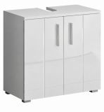 Waschbeckenunterschrank Bianco in wei� Hochglanz Badezimmer Unterschrank 37 x 192 cm