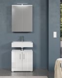 Badezimmer Spiegelschrank Bianco in wei� Badschrank 2-t�rig 60 x 78 cm
