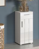 Badezimmer Kommode Bianco in wei� Hochglanz Badschrank 37 x 83 cm