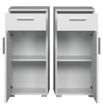 Badezimmer Kommode Bianco in wei� Hochglanz Badschrank 37 x 83 cm