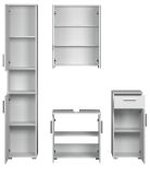 Badm�bel Set 4-teilig Bianco in wei� Hochglanz Badkombination 164 x 192 cm