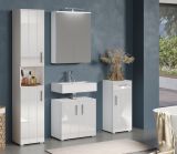Badm�bel Set 4-teilig Bianco in wei� Hochglanz Badkombination 164 x 192 cm