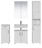 Badm�bel Set 4-teilig Bianco in wei� Hochglanz Badkombination 164 x 192 cm