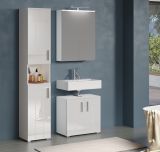 Badm�bel Set 3-teilig Bianco in wei� Hochglanz Badkombination 112 x 192 cm