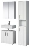 Badm�bel Set 3-teilig Bianco in wei� Hochglanz Badkombination 112 x 192 cm