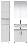 Badm�bel Set 3-teilig Bianco in wei� Hochglanz Badkombination 112 x 192 cm