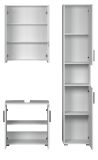 Badm�bel Set 3-teilig Bianco in wei� Hochglanz Badkombination 112 x 192 cm