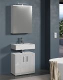 Badm�bel Set 2-teilig Bianco in wei� Hochglanz Badkombination 60 x 192 cm