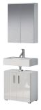 Badm�bel Set 2-teilig Bianco in wei� Hochglanz Badkombination 60 x 192 cm