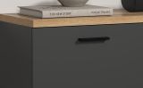 Wohnwand Groove in grau und Evoke Eiche Schrankwand 240 cm