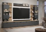Wohnwand Groove in grau und Evoke Eiche Schrankwand 360 cm