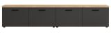 TV-Lowboard Groove in grau und Evoke Eiche TV Unterteil 240 cm