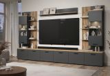 TV-Lowboard Groove in grau und Evoke Eiche TV Unterteil 360 cm
