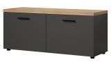 TV-Lowboard Groove in grau und Evoke Eiche TV Unterteil 120 cm