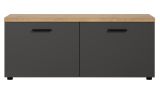 TV-Lowboard Groove in grau und Evoke Eiche TV Unterteil 120 cm