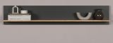 Wandboard Groove in grau und Evoke Eiche Wandregal 150 x 25 cm