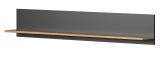 Wandboard Groove in grau und Evoke Eiche Wandregal 150 x 25 cm