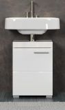 Badezimmer Waschbeckenunterschrank Adamo in wei� Hochglanz Badschrank 40 x 56 cm