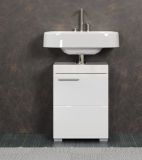 Badezimmer Waschbeckenunterschrank Adamo in wei� Hochglanz Badschrank 40 x 56 cm