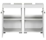 Badezimmer Waschbeckenunterschrank Adamo in wei� Hochglanz Badschrank 40 x 56 cm