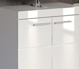 Badezimmer Waschbeckenunterschrank Adamo in wei� Hochglanz Badschrank 60 x 56 cm