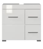 Badezimmer Waschbeckenunterschrank Adamo in wei� Hochglanz Badschrank 60 x 56 cm