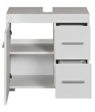 Badezimmer Waschbeckenunterschrank Adamo in wei� Hochglanz Badschrank 60 x 56 cm