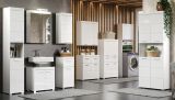 Badezimmer Waschbeckenunterschrank Adamo in wei� Hochglanz Badschrank 2-t�rig 60 x 56 cm