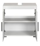 Badezimmer Waschbeckenunterschrank Adamo in wei� Hochglanz Badschrank 2-t�rig 60 x 56 cm