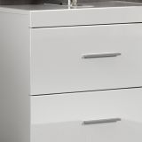Badezimmer Waschbeckenunterschrank Adamo in wei� Hochglanz Badschrank 60 x 56 cm