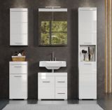 Badezimmer Badm�bel Set Adamo in wei� Hochglanz Badkombination 5-teilig 163 x 190 cm