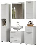 Badezimmer Badm�bel Set Adamo in wei� Hochglanz Badkombination 5-teilig 163 x 190 cm