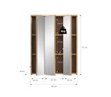 Badezimmer Spiegelschrank Bailey in Artisan Eiche Badschrank 3-t�rig 60 x 77 cm