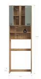 Waschmaschinenschrank Bailey in Salbei und Artisan Eiche Waschmaschinen �berbau 63 x 191 cm
