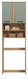 Waschmaschinenschrank Bailey in Salbei und Artisan Eiche Waschmaschinen �berbau 63 x 191 cm