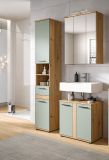 Badm�bel Set 3-teilig Bailey in Salbei und Artisan Eiche Badkombination 112 x 191 cm