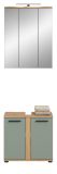 Badm�bel Set 3-teilig Bailey in Salbei und Artisan Eiche Badkombination inkl. LED 60 x 191 cm