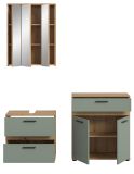 Badm�bel Set 3-teilig Bailey in Salbei und Artisan Eiche Badkombination 147 x 191 cm