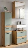Badm�bel Set 3-teilig Bailey in Salbei und Artisan Eiche Badkombination 112 x 191 cm