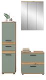 Badm�bel Set 3-teilig Bailey in Salbei und Artisan Eiche Badkombination 112 x 191 cm
