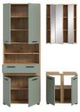 Badm�bel Set 3-teilig Bailey in Salbei und Artisan Eiche Badkombination 147 x 191 cm