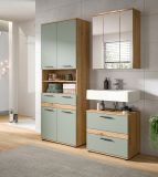 Badm�bel Set 3-teilig Bailey in Salbei und Artisan Eiche Badkombination 147 x 191 cm
