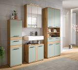 Badm�bel Set 4-teilig Bailey in Salbei und Artisan Eiche Badkombination 199 x 191 cm