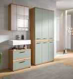 Badm�bel Set 3-teilig Bailey in Salbei und Artisan Eiche Badkombination 167 x 191 cm