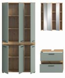 Badm�bel Set 3-teilig Bailey in Salbei und Artisan Eiche Badkombination 167 x 191 cm