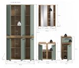Badm�bel Set 4-teilig Bailey in Salbei und Artisan Eiche Badkombination 219 x 191 cm