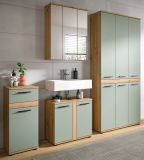Badm�bel Set 4-teilig Bailey in Salbei und Artisan Eiche Badkombination 219 x 191 cm
