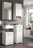 Waschbeckenunterschrank Shawn in wei� Hochglanz Badezimmer Unterschrank 40 cm