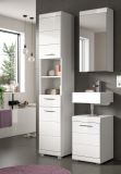 Badezimmer Spiegelschrank Shawn in wei� Hochglanz Badschrank mit Spiegel 40 x 79 cm